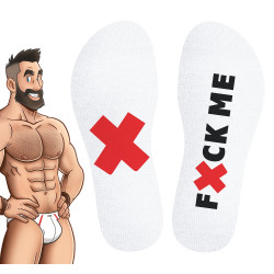 SneakXX Chaussettes blanches Fuck Me SneakXX